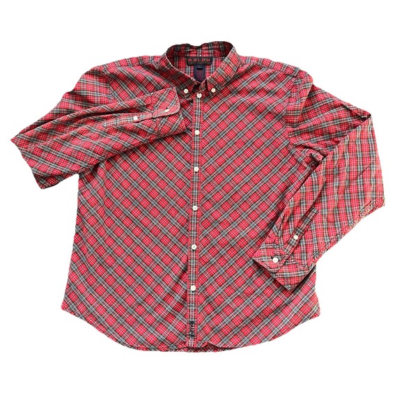 Ralph Lauren Tops - VTG Ralph‎ Ralph Lauren Shirt Women Large Longsleeve Button Down Plaid Plaid 90s
